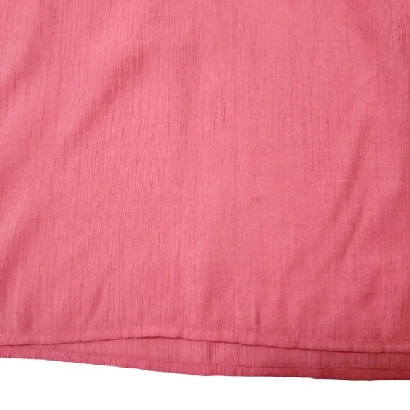 Staccato New Coral Pink Blouse Short Ruffled Sleeves Size L - Picture 14 of 15